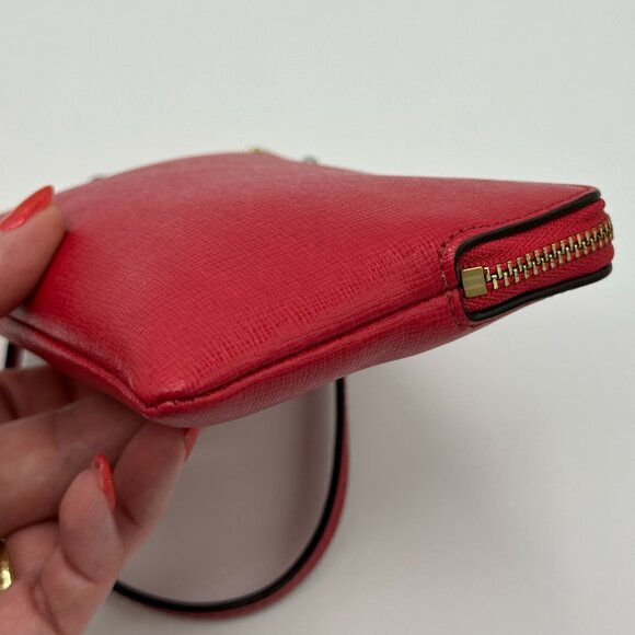 NWOT Coach Small Leather Wristlet - Pink Scarlet - Picture 5 of 13